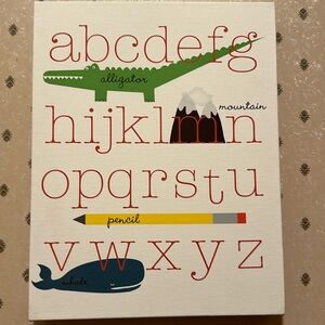 Kid alphabet art print- excellent condition